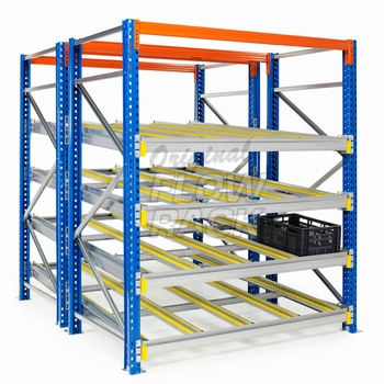 Flow shelves CBL-version for pallet racks double depth