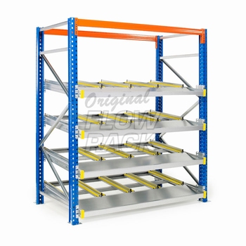 Flow shelves CBL-version for pallet racks single depth