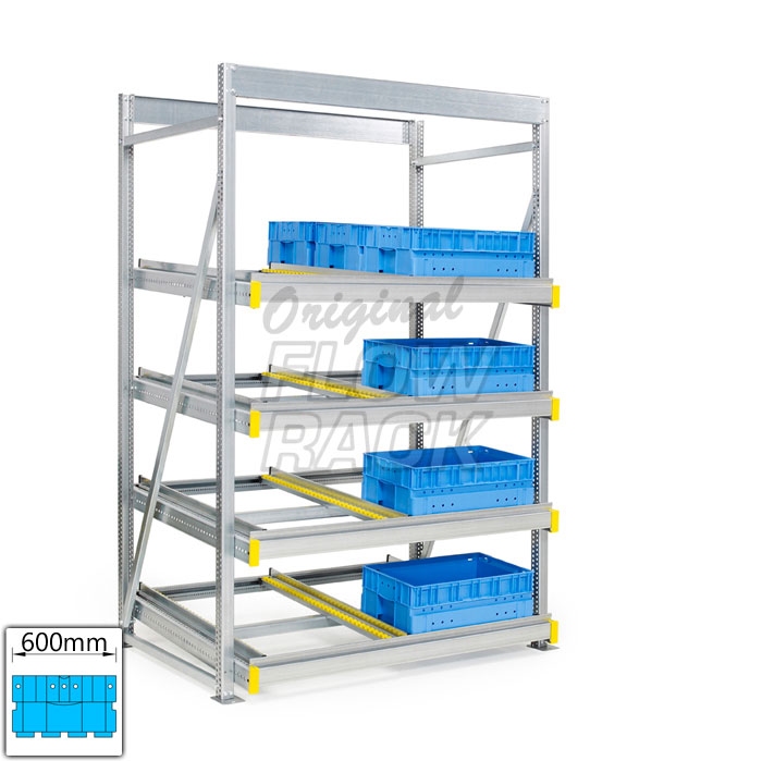 Flow rack KLT-version bay width 1390 mm