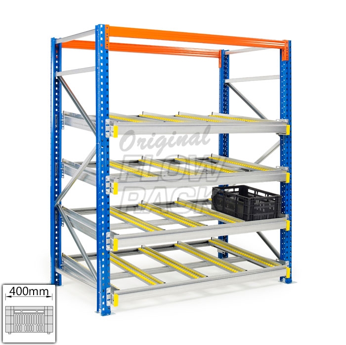 Flow shelves CBL-version for pallet racks single depth