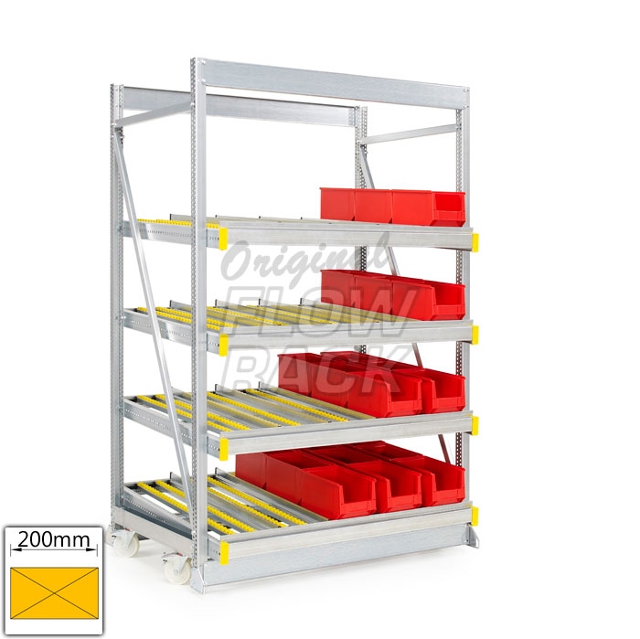 Kanban mobile rack bay width1390 mm