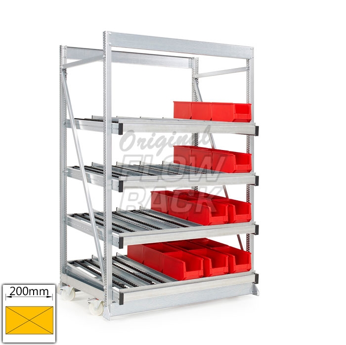 Kanban mobile rack bay width1390 mm