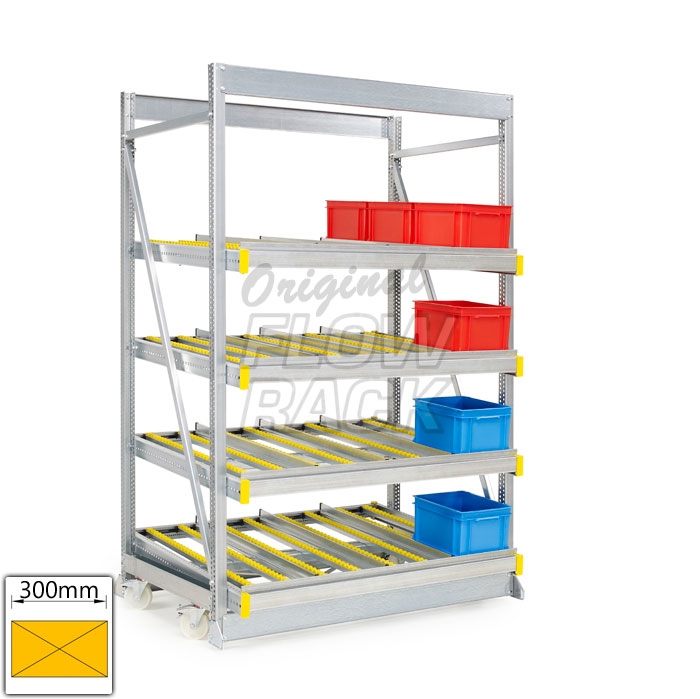 Kanban mobile rack bay width1390 mm