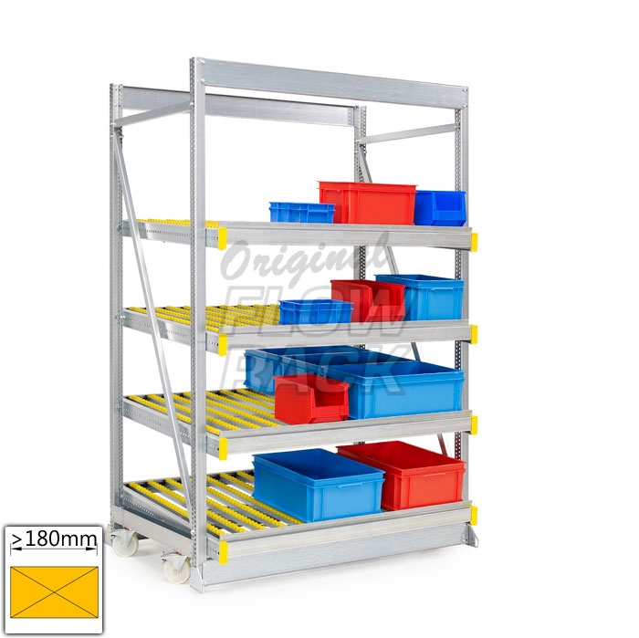 Kanban mobile rack bay width1390 mm