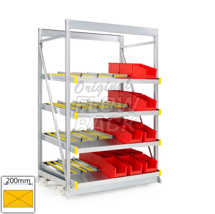 Kanban mobile rack bay width1390 mm