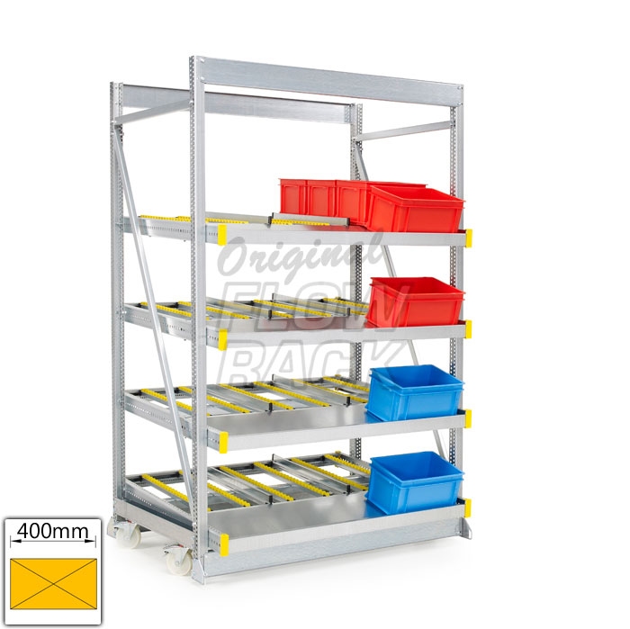 Kanban mobile rack bay width1390 mm