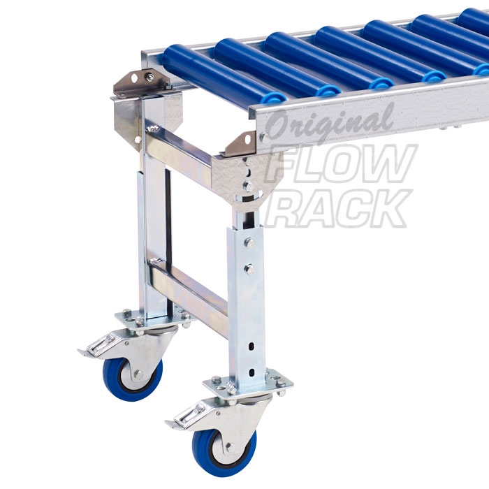 Mobile H-stand roller conveyor