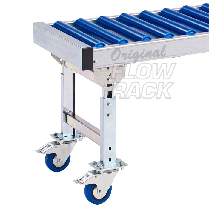 Mobile H-stand roller conveyor