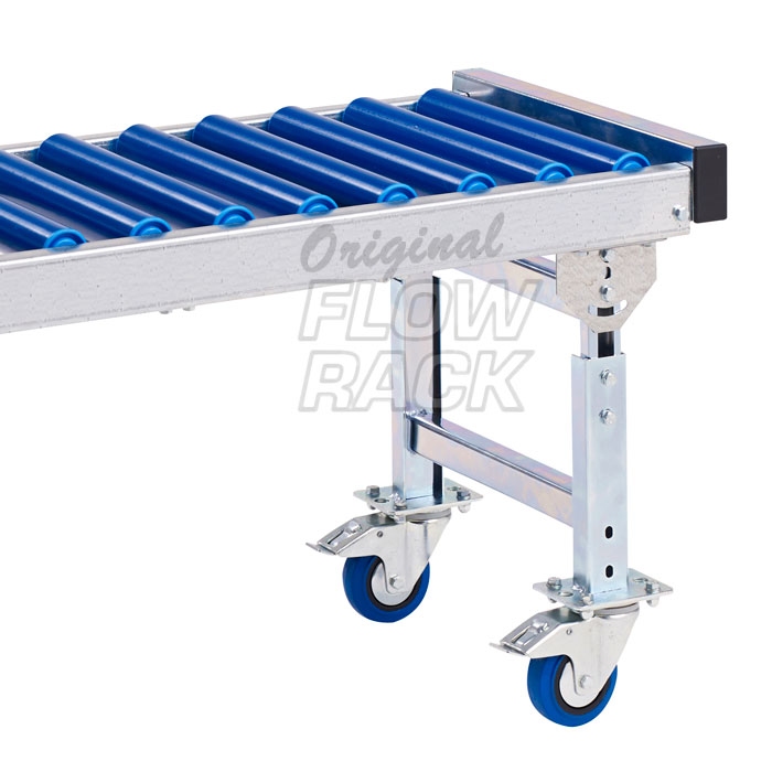 Mobile H-stand roller conveyor
