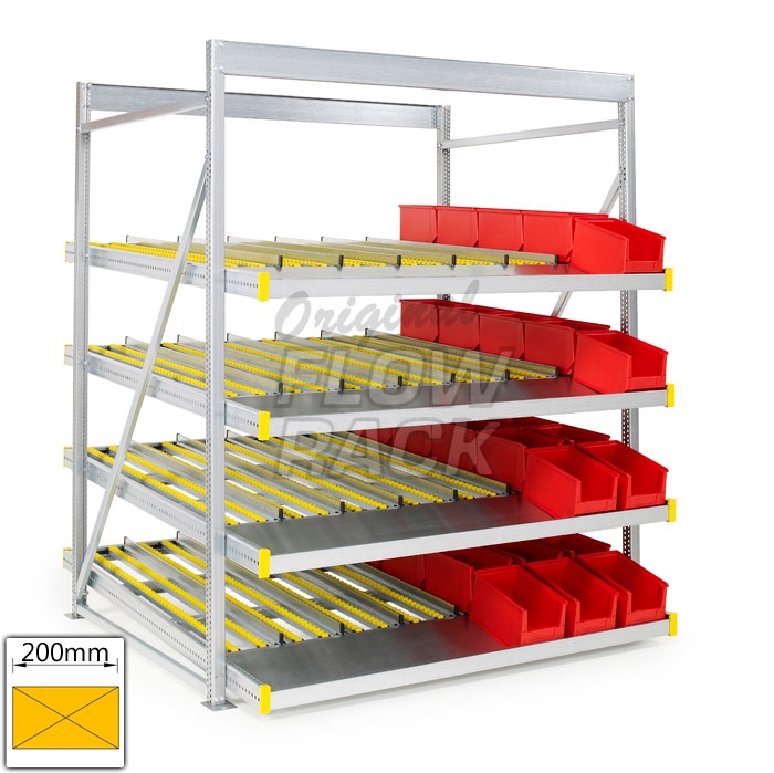 Standard flow rack bay width 1390 mm